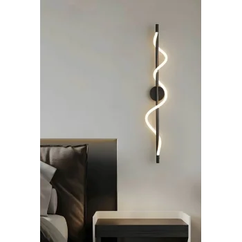 Yumuşak Boru Ledli Aplik Siyah