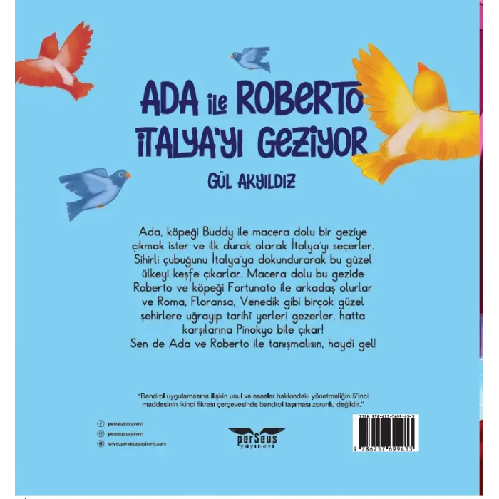 Ada ile Roberto İtalyayı Geziyor - Gül Akyıldız - Perseus Yayınevi -