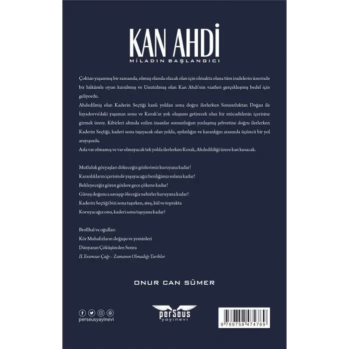 Kan Ahdi - Onur Can Sümer - Perseus Yayınevi -