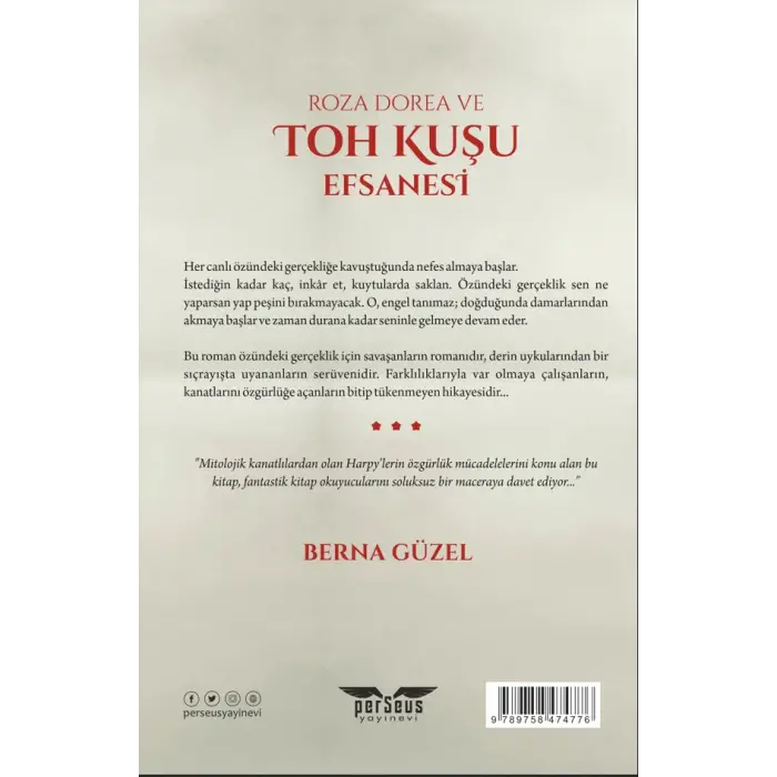 Roza Dorea ve Toh Kuşu Efsanesi - Berna Güzel - Perseus Yayınevi -