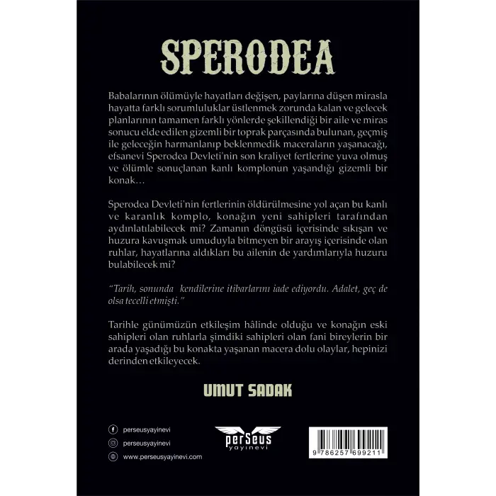 Sperodea 3 Taş Mezarın Ebedi Sakinleri - Umut Sadak - Perseus Yayınevi -