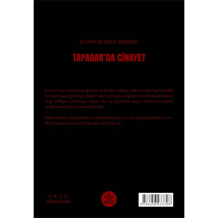 Tapaqarda Cinayet - Elifnur Sena Dartar - Elpis Yayınları -