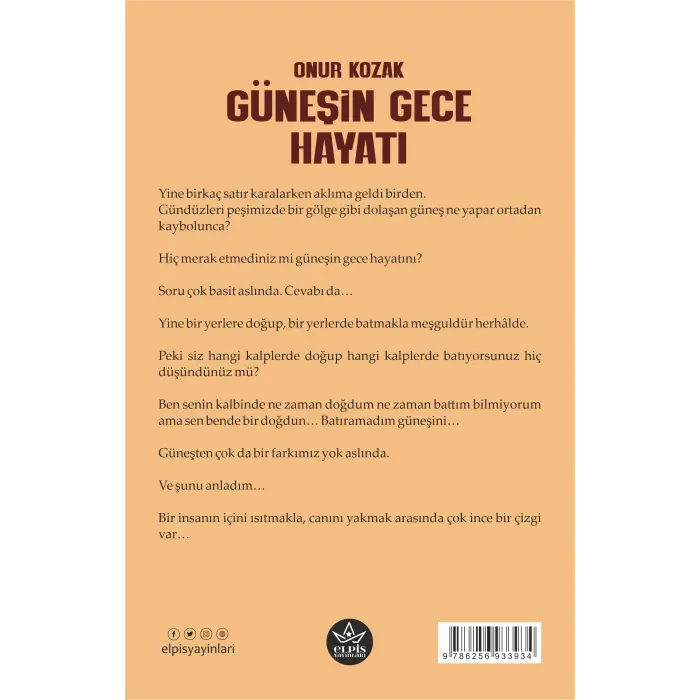 Güneşin Gece Hayatı - Onur Kozak - Elpis Yayınları -