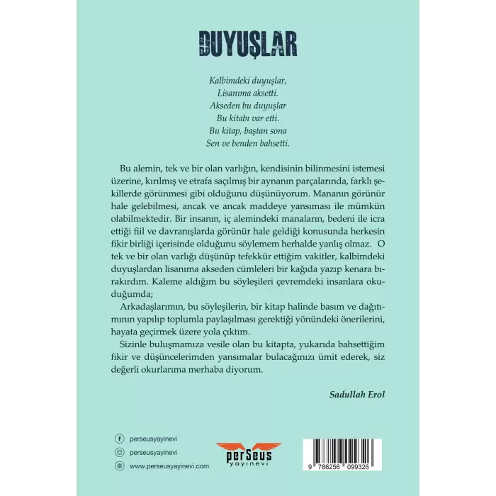 Duyuşlar - Sadullah EROL, Perseus Yayınevi, ,
