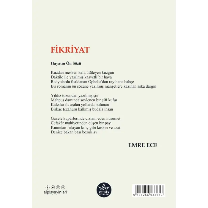 Fikriyat - Emre Ece - Elpis Yayınları -