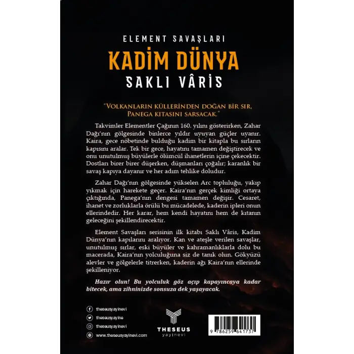 Kadim Dünya - Element Savaşları - Saklı Varis - Uğurcan Üçlü - Theseus Yayınevi