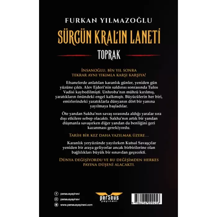 Sürgün Kralın Laneti- Toprak -Furkan Yılmazoğlu- Perseus Yayınevi