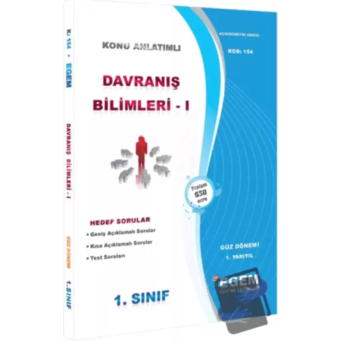 1. Sınıf 1. Yarıyıl Davranış Bilimleri 1 Hedef Sorular