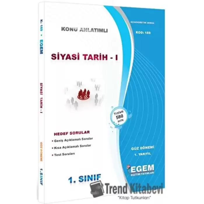 1. Sınıf 1. Yarıyıl Siyasi Tarih 1 Konu Anlatımlı Soru Bankası - Kod 169