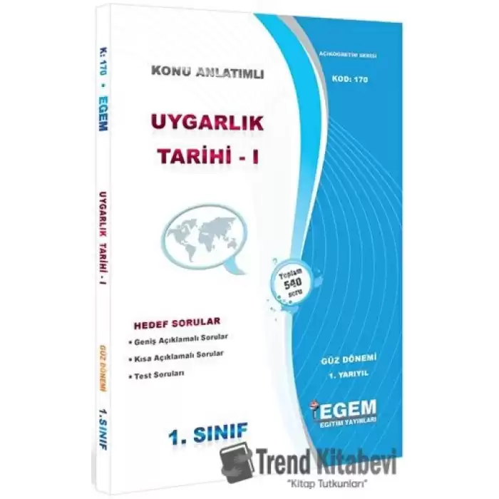 1. Sınıf 1. Yarıyıl Uygarlık Tarihi 1 Konu Anlatımlı Soru Bankası - Kod 170