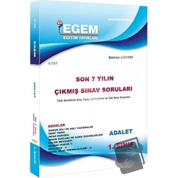 1. Sınıf 2. Yarıyıl Adalet Son 6 Yılın Çıkmış Sorular