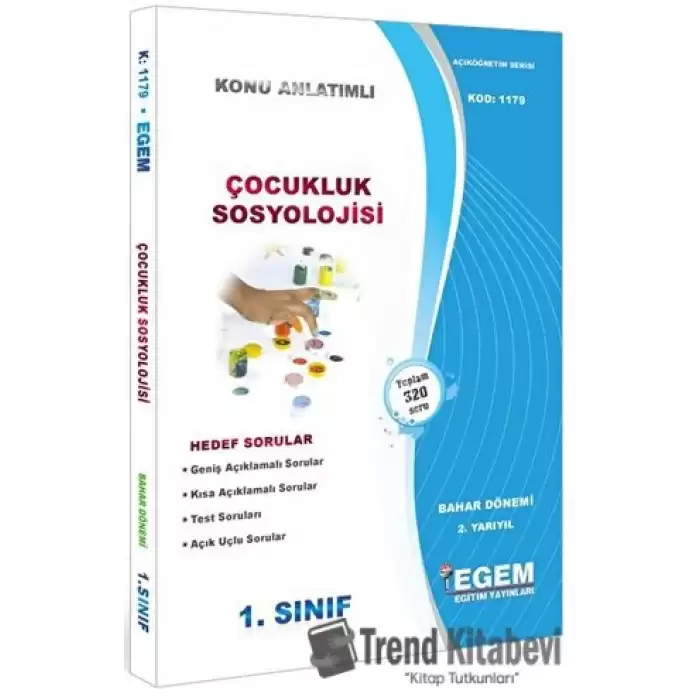 1. Sınıf 2. Yarıyıl Konu Anlatımlı Çocukluk Sosyolojisi - Kod 1179