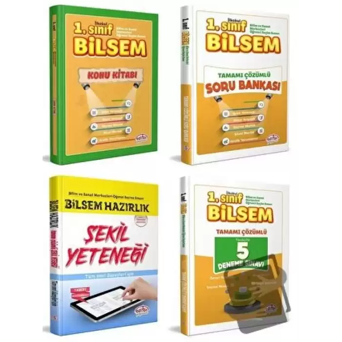 1. Sınıf Bilsem Hazırlık Kitapları 4 Kitap Set