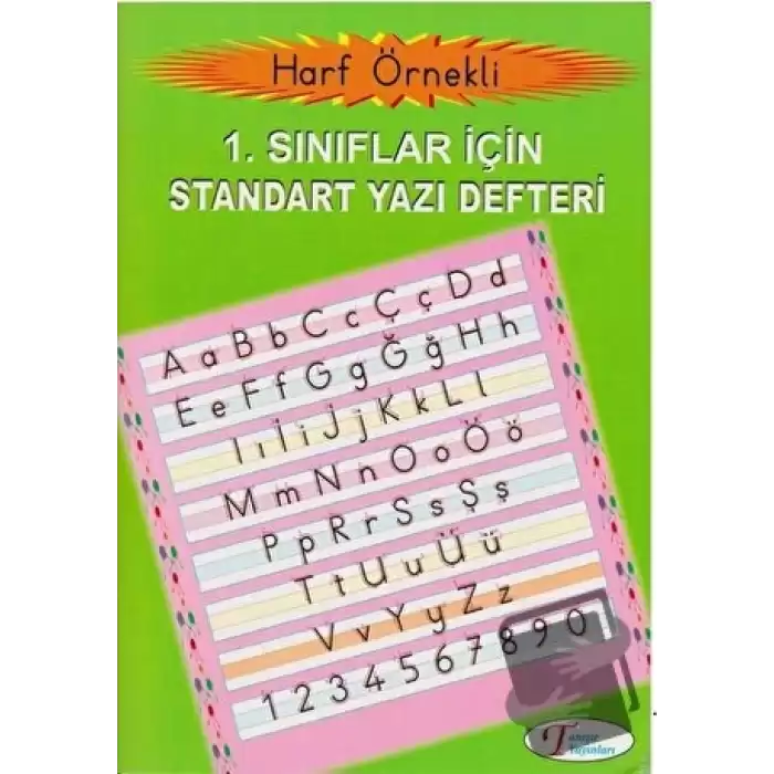 1. Sınıf Harf Örnekli Standart Yazı Defteri