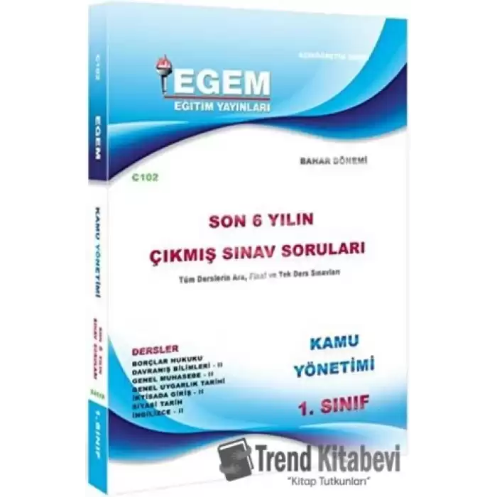 1. Sınıf Kamu Bahar Dönemi Çıkmış Sınav Soruları (2012-2018)