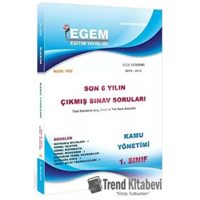 1. Sınıf Kamu Çıkmış Sınav Soruları (2012-2018) Güz Dönemi