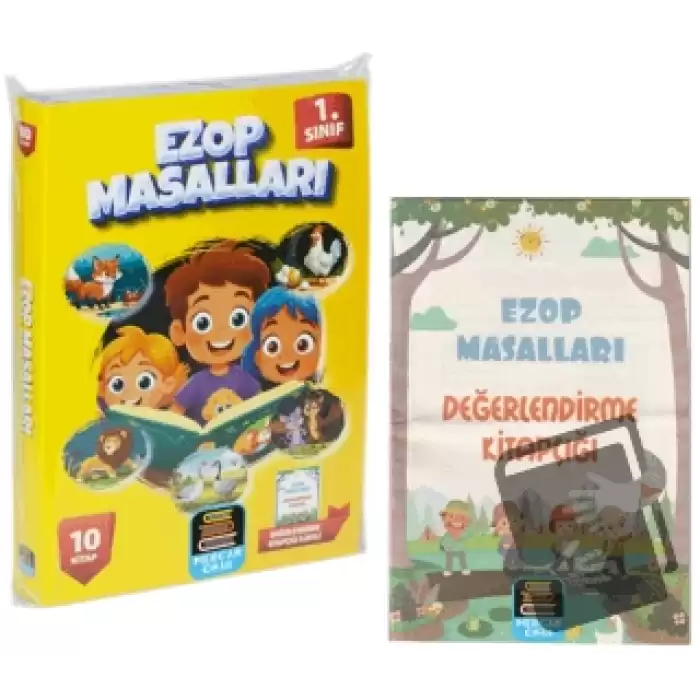 1. Sınıf Okuma Seti Ezop Masalları 10 Kitap + Değerlendirme Kitapçığı İlaveli