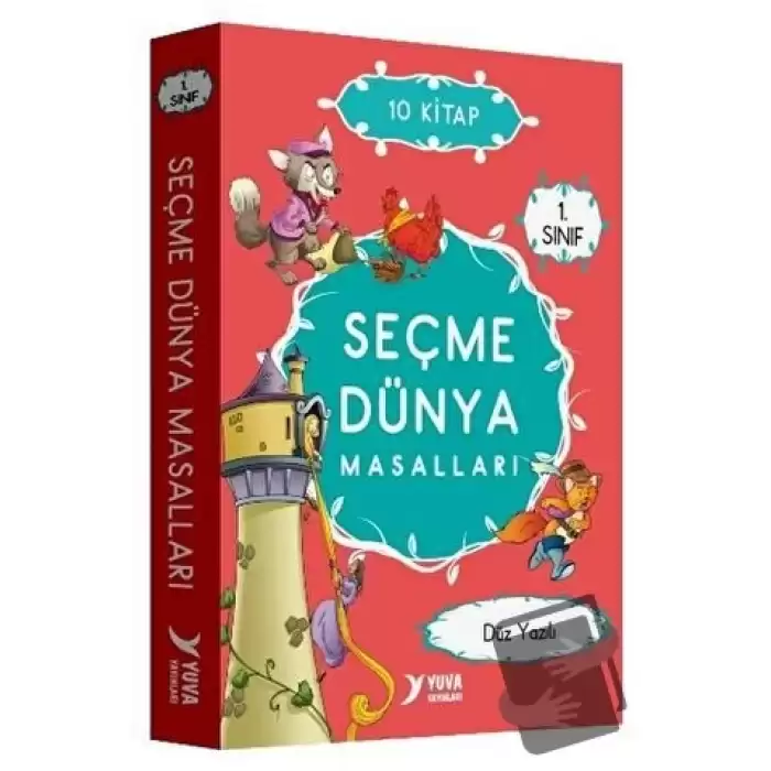 1. Sınıf Seçme Dünya Masalları Düz Yazılı - 10 Kitap