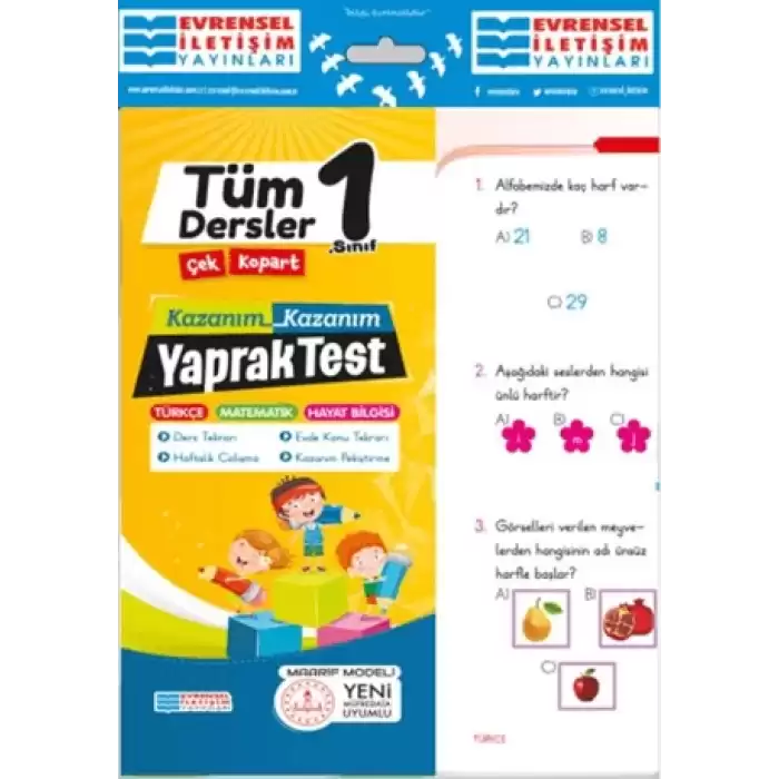 1. Sınıf Tüm Dersler Yaprak Test