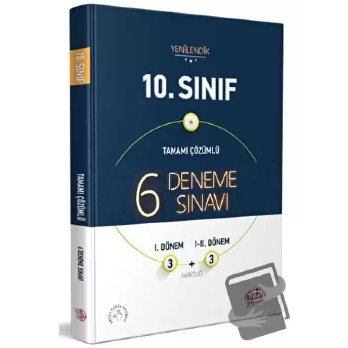 10. Sınıf Tamamı Çözümlü 6 Fasikül 3+3 Deneme Sınavı