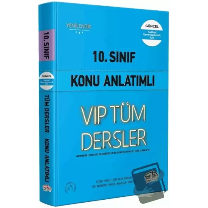 10. Sınıf VIP Tüm Dersler Konu Anlatımlı Mavi Kitap