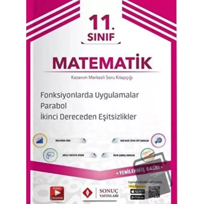 11. Sınıf Matematik Fonksiyonlarda Uygulamalar-Parabol - 2. Dereceden Eşitsizlikler Soru Bankası