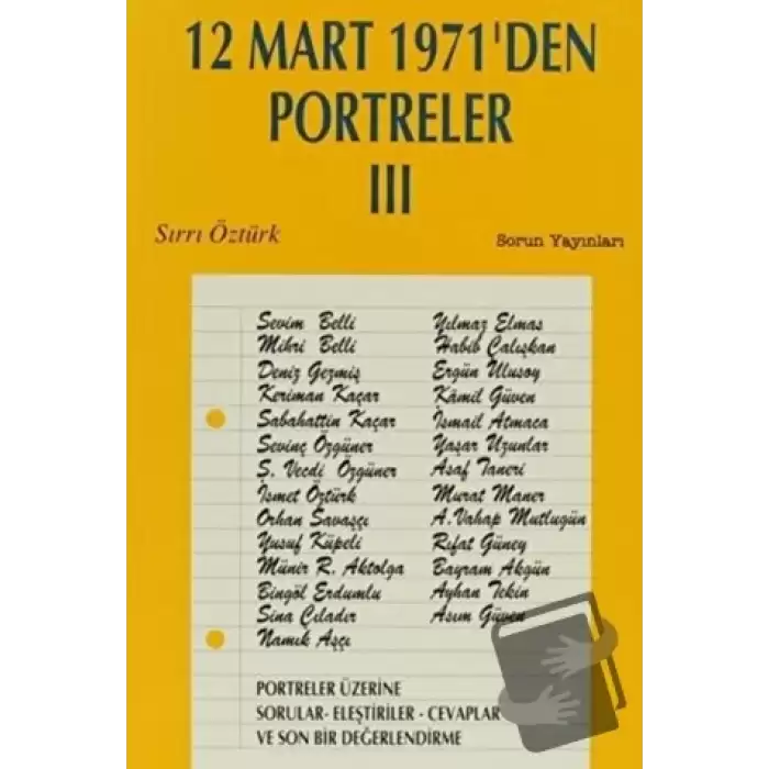 12 Mart 1971’den Portreler Cilt: 3