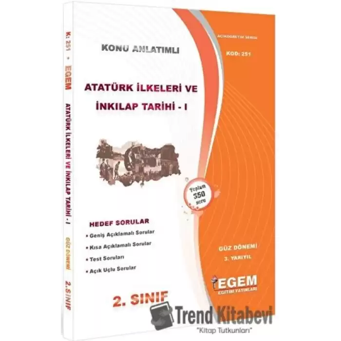 2. Sınıf 3. Yarıyıl Atatürk İlkeleri ve İnkılap Tarihi 1 Konu Anlatımlı Soru Bankası