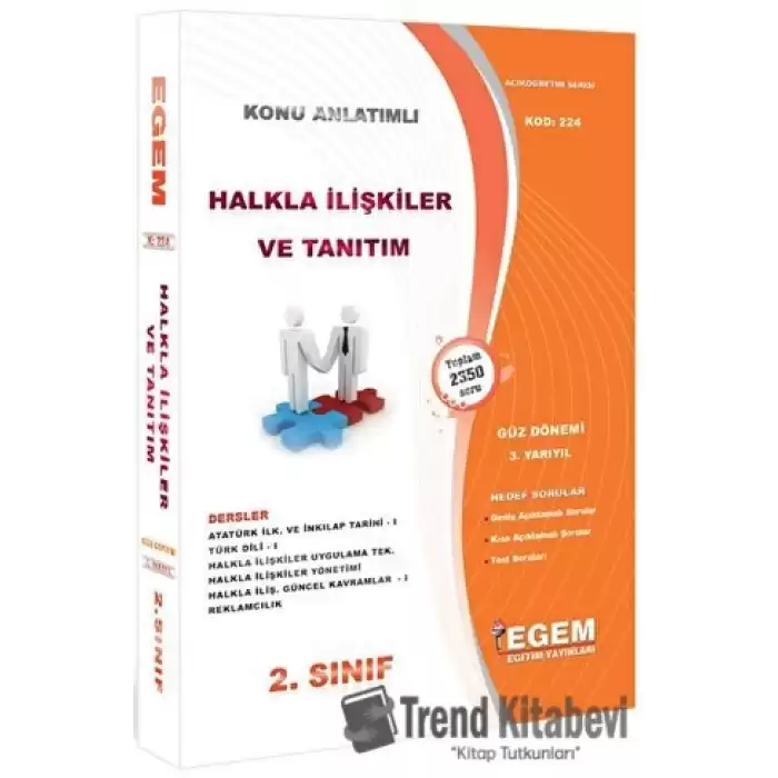 2. Sınıf 3. Yarıyıl Halkla İlişkiler ve Tanıtım Konu Anlatımlı Soru Bankası - Kod 224