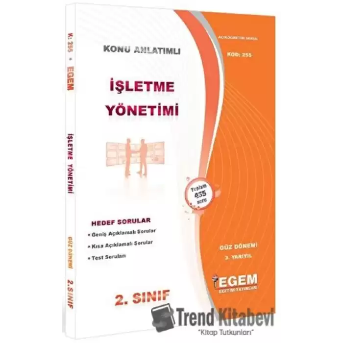 2. Sınıf 3. Yarıyıl İşletme Yönetimi Konu Anlatımlı Soru Bankası - Kod 255