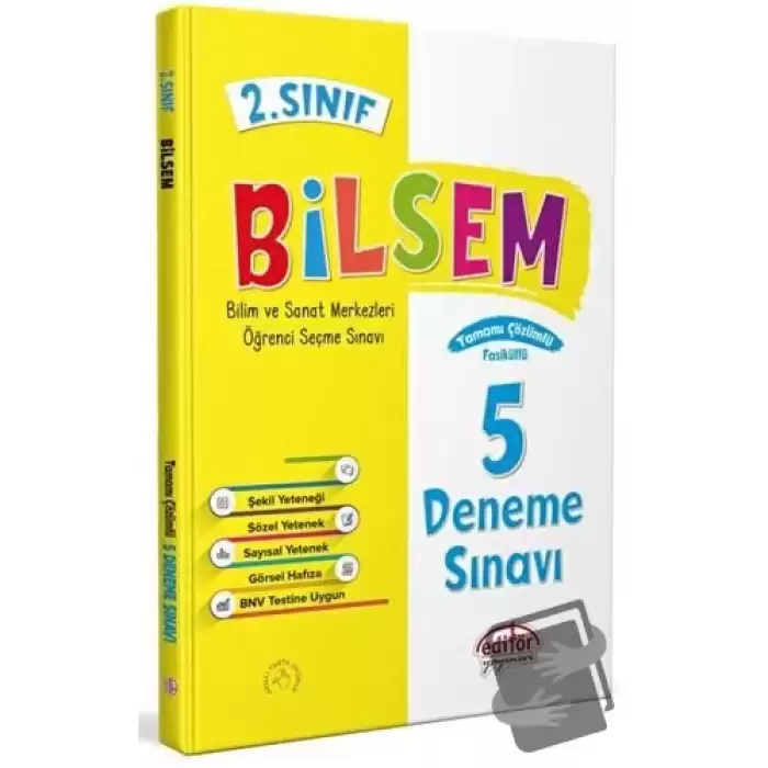 2. Sınıf Bilsem Çözümlü 5 Deneme Sınavı -