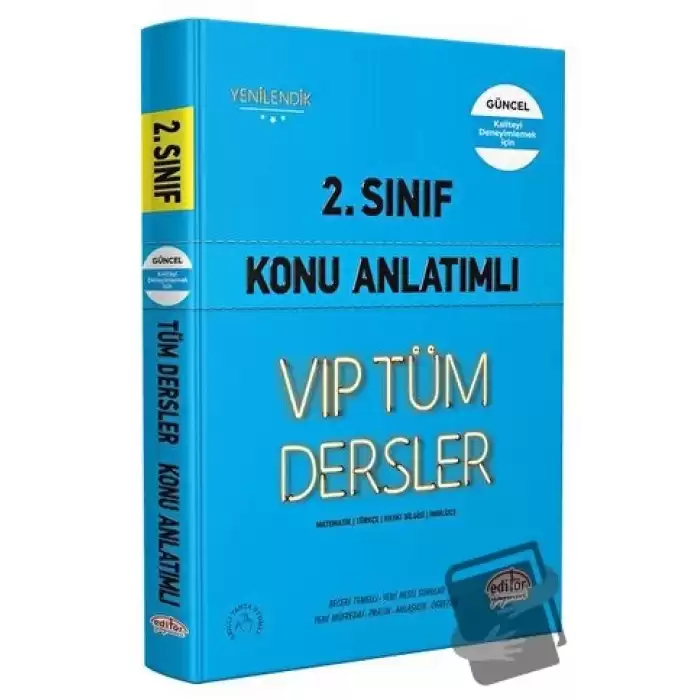 2. Sınıf VIP Tüm Dersler Konu Anlatımlı Mavi Kitap