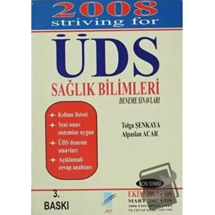 2008 ÜDS Sağlık Bilimleri Deneme Sınavları