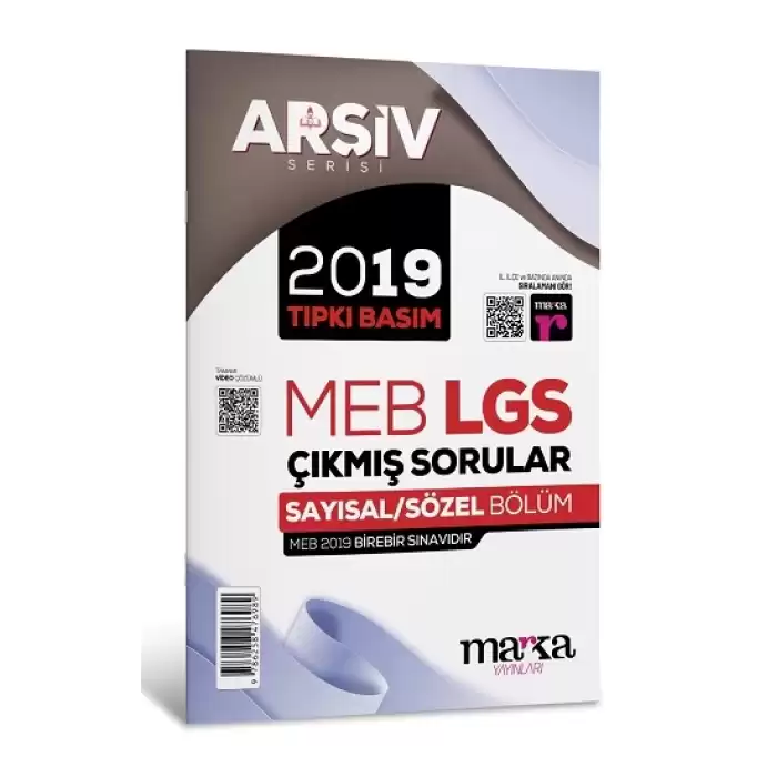 2019 LGS 8. Sınıf ARŞİV Serisi Tıpkı Basım Çıkmış Sorular Tamamı Video Çözümlü