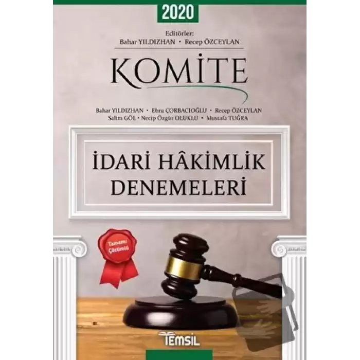 2020 Komite İdari Hakimlik Denemeleri Tamamı Çözümlü 5 Deneme