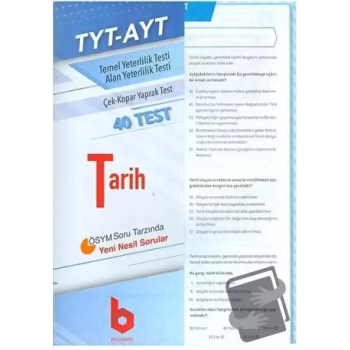 2020 TYT-AYT Tarih Çek - Kopar Yaprak Test