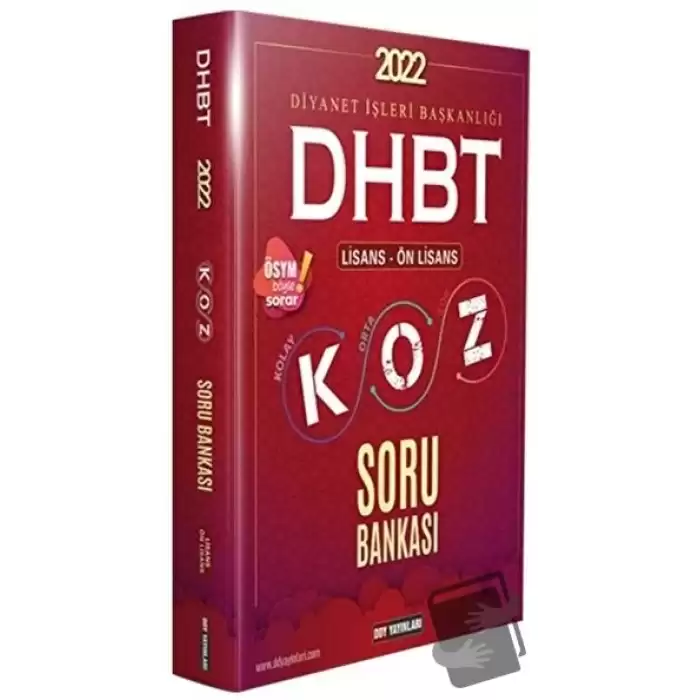 2022 DHBT Koz Lisans Önlisans Soru Bankası