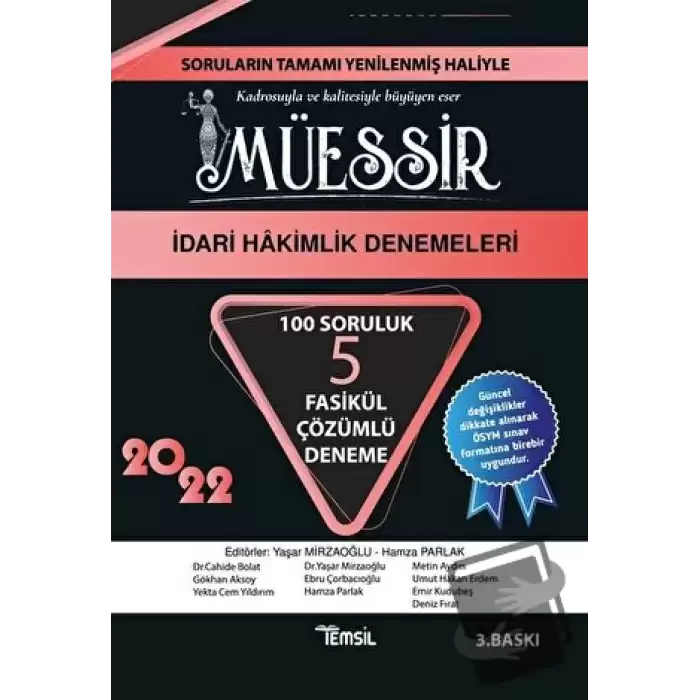 2022 Müessir İdari Hakimlik Denemeleri