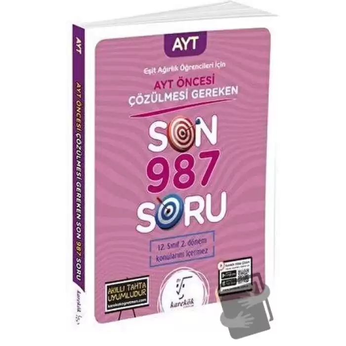 2023 AYT Öncesi Çözülmesi Gereken Son 987 Soru Eşit Ağırlık Öğrencileri için