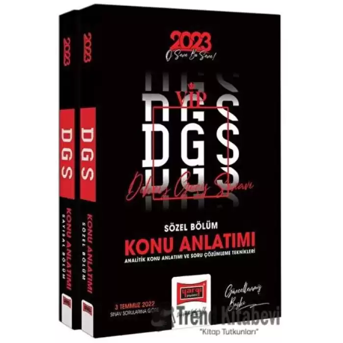 2023 DGS Konu Anlatımı 2 Cilt (Sayısal ve Sözel Bölüm)