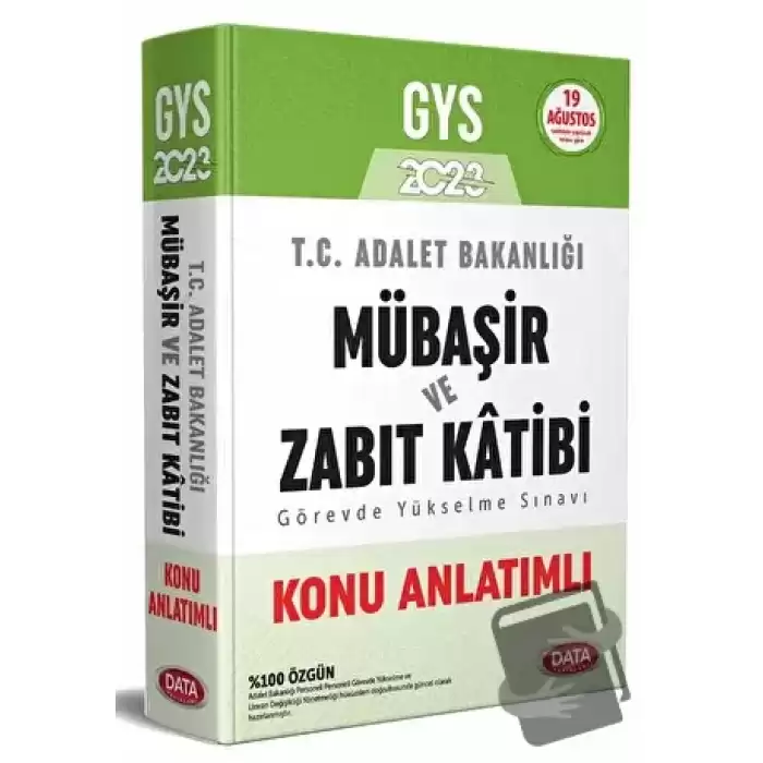 2023 GYS Adalet Bakanlığı Mübaşir ve Zabıt Katibi Konu Anlatımlı