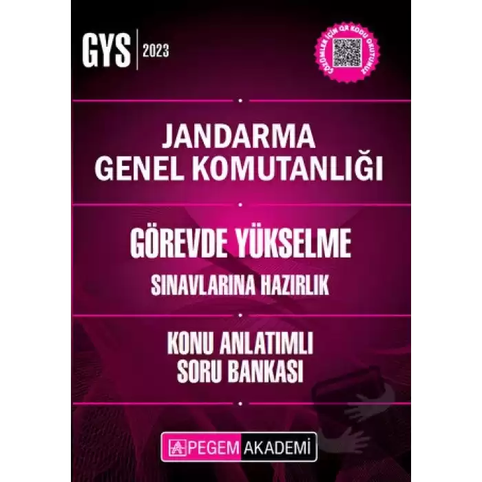 2023 Jandarma Genel Komutanlığı Gys Konu Anlatımlı Soru Bankası