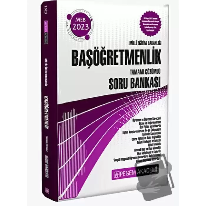 2023 Milli Eğitim Bakanlığı Başöğretmenlik Soru Bankası