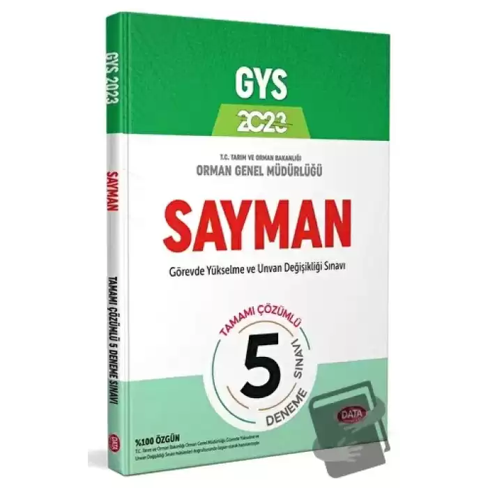 2023 Orman Genel Müdürlüğü Sayman Görevde Yükselme Sınavı Tamamı Çözümlü 5 Deneme