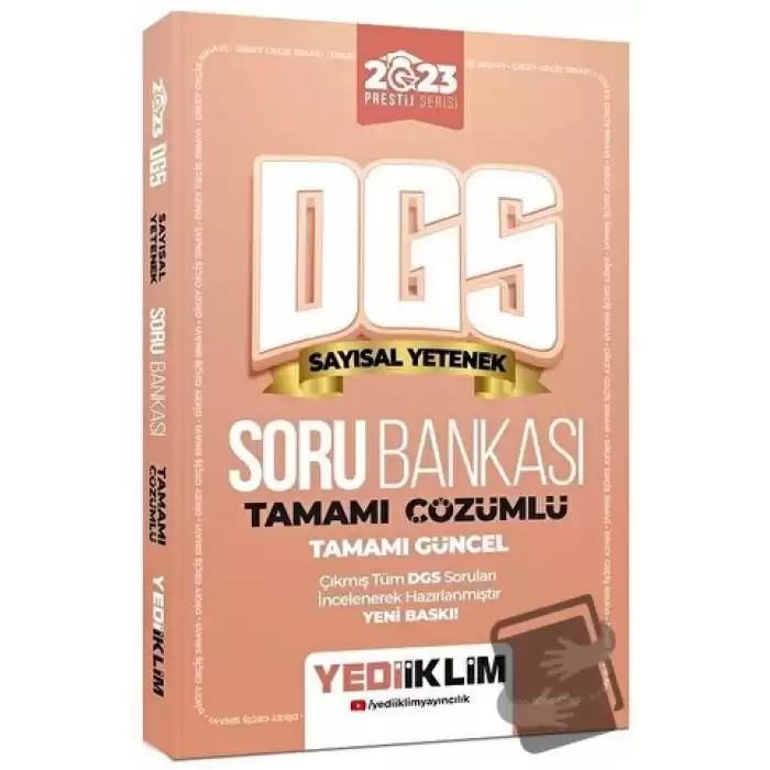 2023 Prestij Serisi DGS Sayısal Yetenek Tamamı Çözümlü Soru Bankası