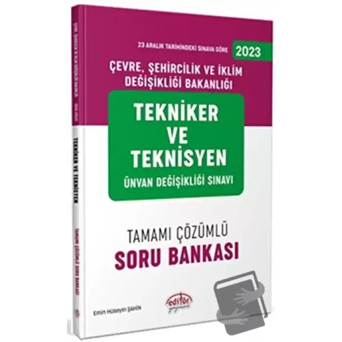 2023 UDS Çevre Şehircilik ve İklim Değişikliği Bakanlığı Tekniker ve Teknisyen Unvan Değişikliği Soru Bankası