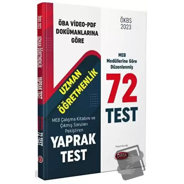 2023 Uzman Öğretmen Yaprak Test