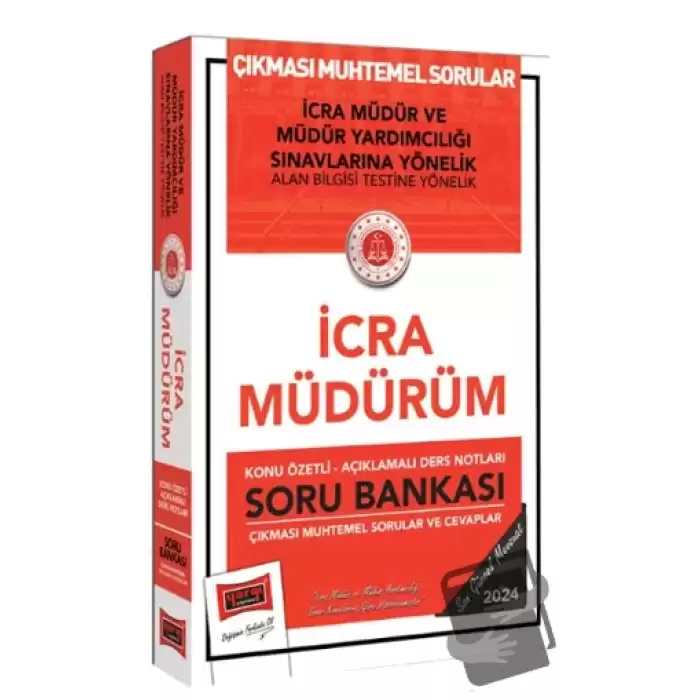 2024 Adalet Bakanlığı Çıkması Muhtemel Sorular İcra Müdürüm Soru Bankası