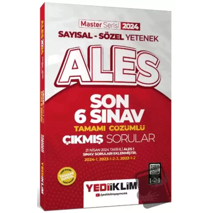 2024 ALES Sayısal - Sözel Yetenek Son 6 Sınav Tamamı Çözümlü Çıkmış Sorular