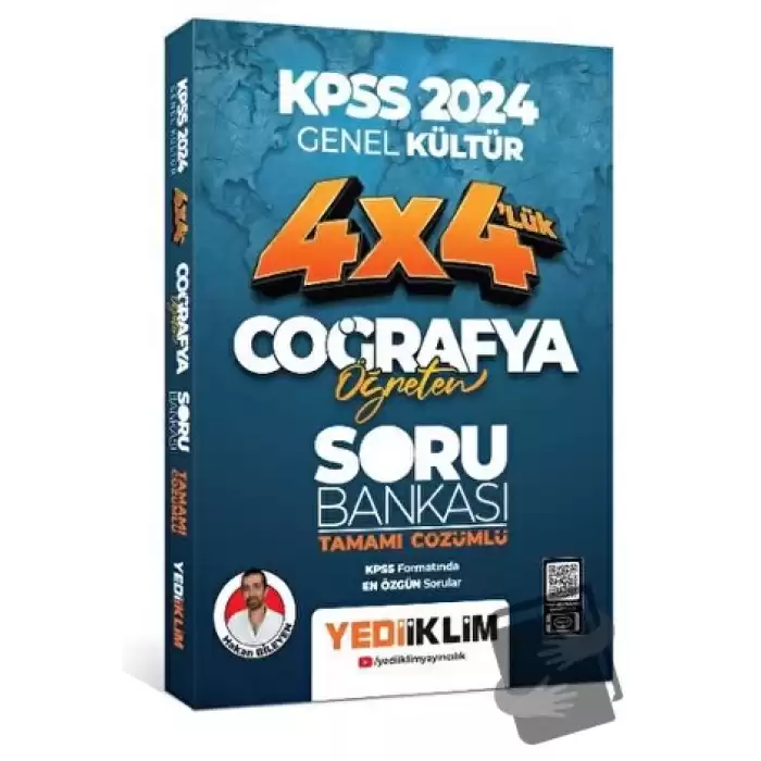 2024 KPSS Coğrafya Öğreten 4*4 Tamamı Çözümlü Soru Bankası